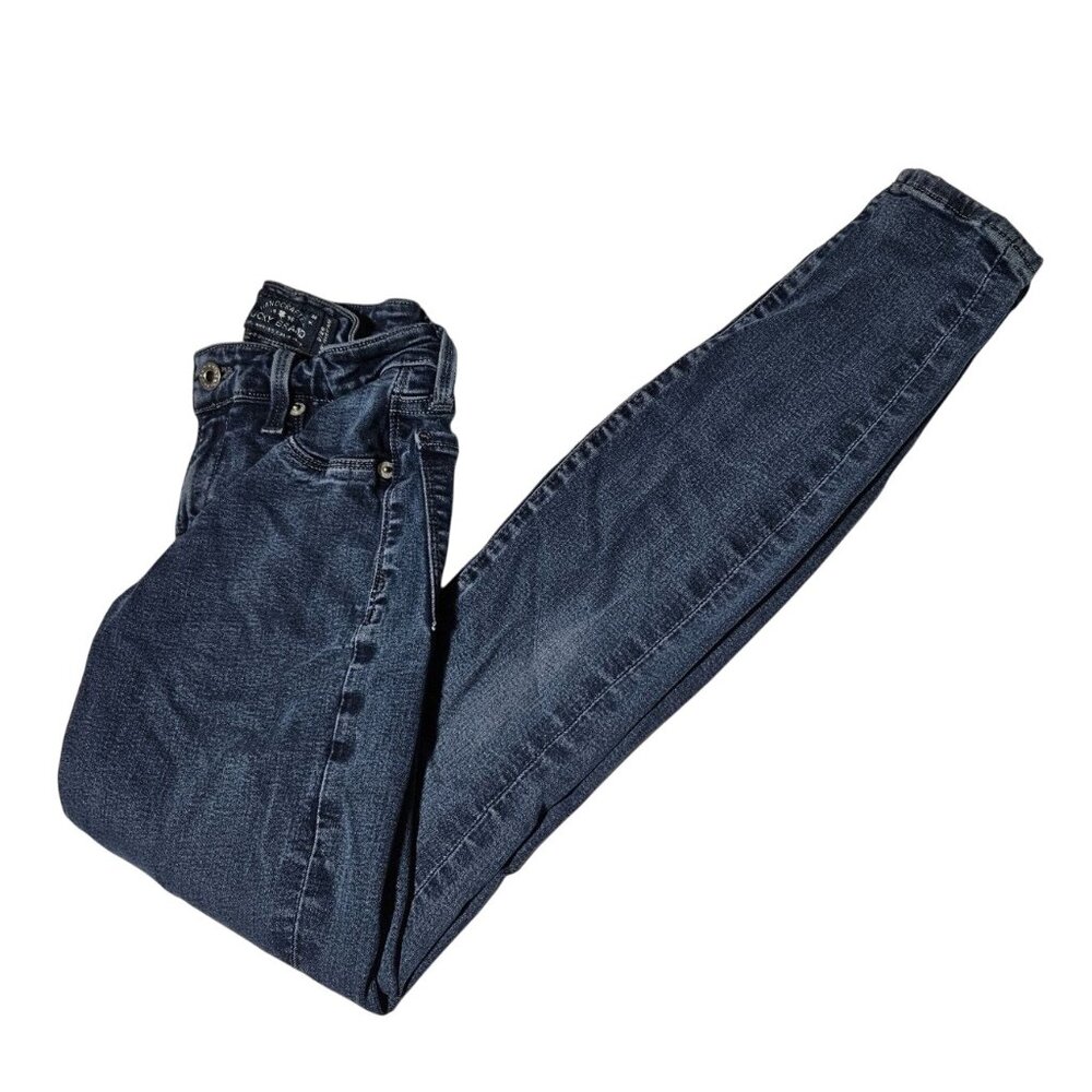 Lucky Brand Brooke Legging Jeans Womens Size 2 Low Rise Dark Wash Denim Jeggings